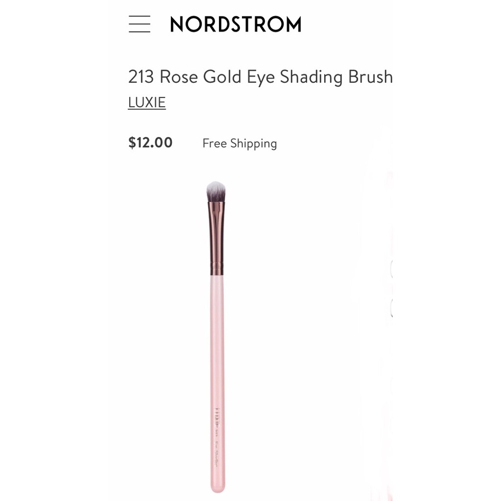 LUXIE Rose Gold 213 Eye Shading Brush NIB